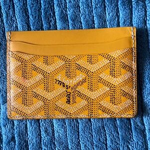 Goyard Yellow Card Holder